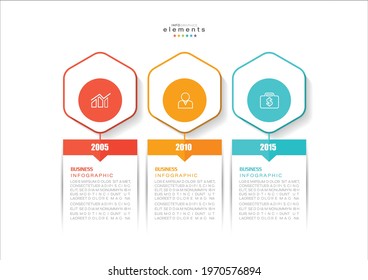 vector illustration Infographic design template with icons and 3 options or steps. Can be used for process, presentations, layout, banner,info graph.
