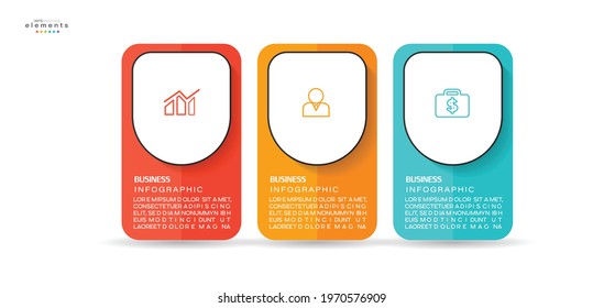 vector illustration Infographic design template with icons and 3 options or steps. Can be used for process, presentations, layout, banner,info graph.