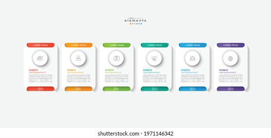 vector illustration Infographic design template with icons and 6 options or steps. Can be used for process, presentations, layout, banner,info graph.