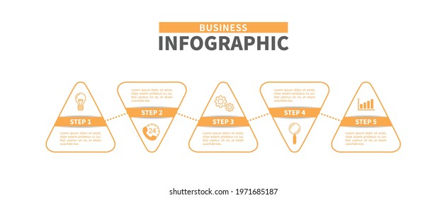 vector illustration infographic design template with icons. Template for process, presentations, layout, banner, brochure.