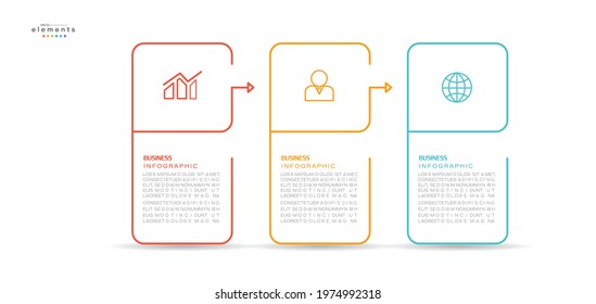 vector illustration Infographic design template with icons and 3 options or steps. Can be used for process, presentations, layout, banner,info graph.