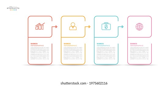 vector illustration Infographic design template with icons and 4 options or steps. Can be used for process, presentations, layout, banner,info graph.