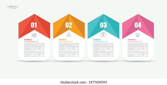 vector illustration Infographic design template with icons and 4 options or steps. Can be used for process, presentations, layout, banner,info graph.