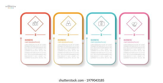 vector illustration Infographic design template with icons and 4 options or steps. Can be used for process, presentations, layout, banner,info graph.
