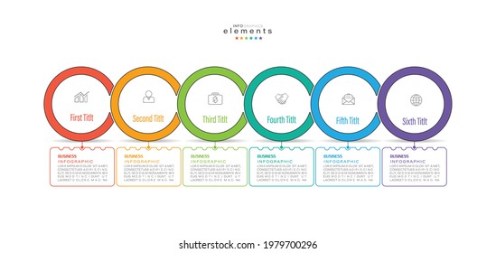 vector illustration Infographic design template with icons and 6 options or steps. Can be used for process, presentations, layout, banner,info graph.
