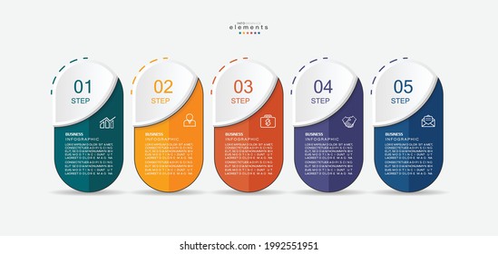 vector illustration Infographic design template with icons and 5 options or steps. Can be used for process, presentations, layout, banner,info graph.