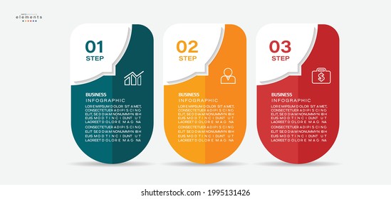 vector illustration Infographic design template with icons and 3 options or steps. Can be used for process, presentations, layout, banner,info graph.