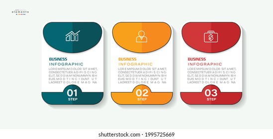 vector illustration Infographic design template with icons and 3 options or steps. Can be used for process, presentations, layout, banner,info graph.