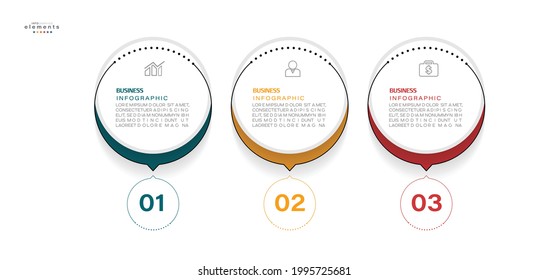 vector illustration Infographic design template with icons and 3 options or steps. Can be used for process, presentations, layout, banner,info graph.