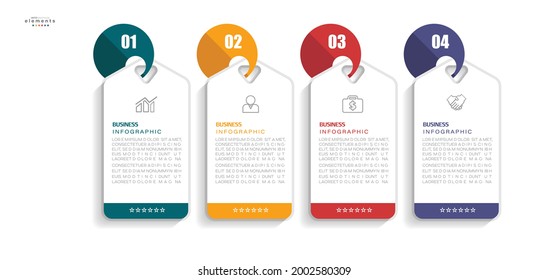 vector illustration Infographic design template with icons and 4 options or steps. Can be used for process, presentations, layout, banner,info graph.