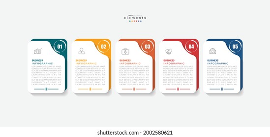 vector illustration Infographic design template with icons and 5 options or steps. Can be used for process, presentations, layout, banner,info graph.