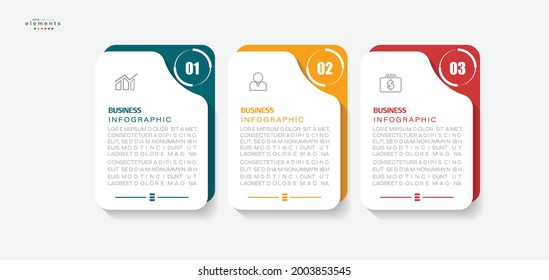 vector illustration Infographic design template with icons and 3 options or steps. Can be used for process, presentations, layout, banner,info graph.