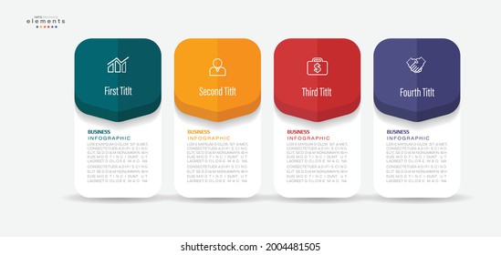 vector illustration Infographic design template with icons and 4 options or steps. Can be used for process, presentations, layout, banner,info graph.