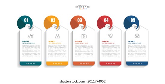 vector illustration Infographic design template with icons and 5 options or steps. Can be used for process, presentations, layout, banner,info graph.