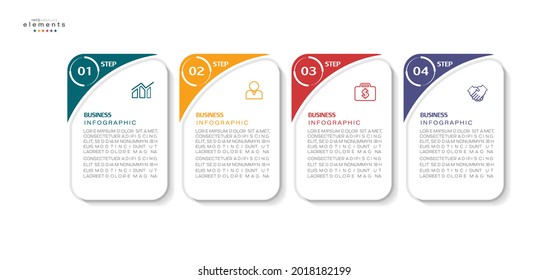 vector illustration Infographic design template with icons and 4 options or steps. Can be used for process, presentations, layout, banner,info graph.