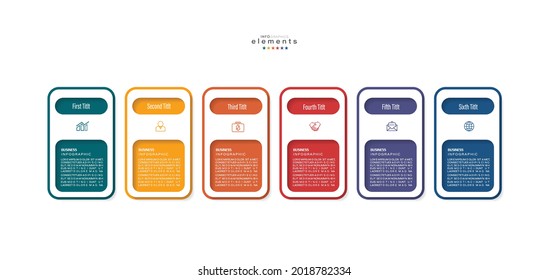 vector illustration Infographic design template with icons and 6 options or steps. Can be used for process, presentations, layout, banner,info graph.