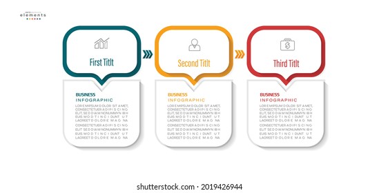 vector illustration Infographic design template with icons and 3 options or steps. Can be used for process, presentations, layout, banner,info graph.