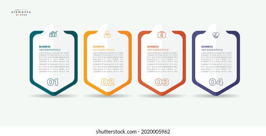 vector illustration Infographic design template with icons and 4 options or steps. Can be used for process, presentations, layout, banner,info graph.