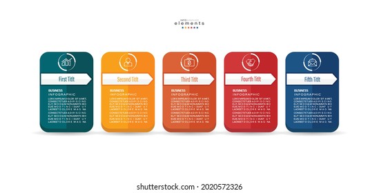 ilustración vectorial Plantilla de diseño infográfico con iconos y 4 opciones o pasos. Se puede usar para procesos, presentaciones, diseño, banner, gráfico de información.