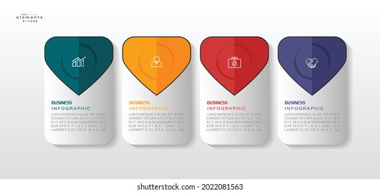 vector illustration Infographic design template with icons and 4 options or steps. Can be used for process, presentations, layout, banner,info graph.