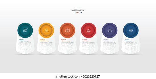 vector illustration Infographic design template with icons and 6 options or steps. Can be used for process, presentations, layout, banner,info graph.