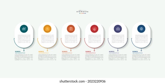 vector illustration Infographic design template with icons and 6 options or steps. Can be used for process, presentations, layout, banner,info graph.