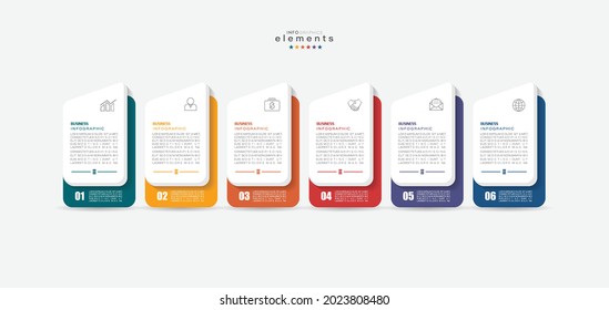 vector illustration Infographic design template with icons and 6 options or steps. Can be used for process, presentations, layout, banner,info graph.