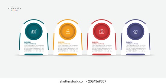 vector illustration Infographic design template with icons and 4 options or steps. Can be used for process, presentations, layout, banner,info graph.