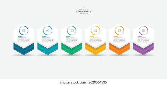 vector illustration Infographic design template with icons and 6 options or steps. Can be used for process, presentations, layout, banner,info graph.