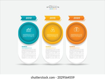 vector illustration Infographic design template with icons and 3 options or steps. Can be used for process, presentations, layout, banner,info graph.