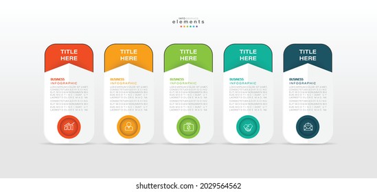 vector illustration Infographic design template with icons and 5 options or steps. Can be used for process, presentations, layout, banner,info graph.