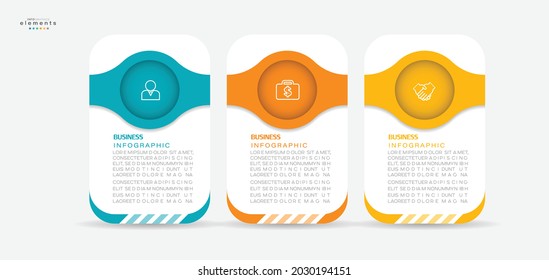 vector illustration Infographic design template with icons and 3 options or steps. Can be used for process, presentations, layout, banner,info graph.