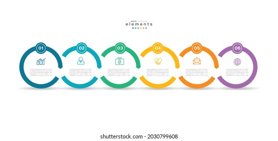 vector illustration Infographic design template with icons and 6 options or steps. Can be used for process, presentations, layout, banner,info graph.