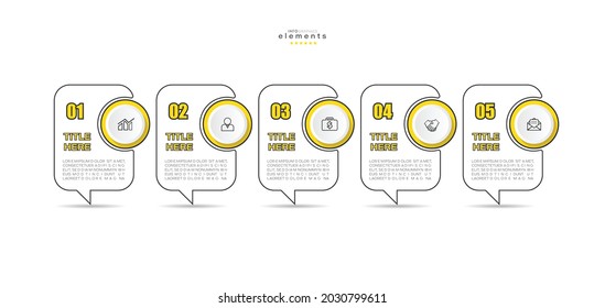 vector illustration Infographic design template with icons and 5 options or steps. Can be used for process, presentations, layout, banner,info graph.