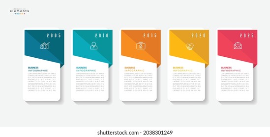 vector illustration Infographic design template with icons and 5 options or steps. Can be used for process, presentations, layout, banner,info graph.