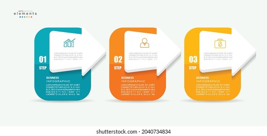 vector illustration Infographic design template with icons and 3 options or steps. Can be used for process, presentations, layout, banner,info graph.