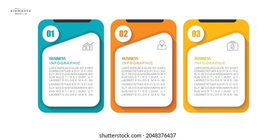 vector illustration Infographic design template with icons and 3 options or steps. Can be used for process, presentations, layout, banner,info graph.