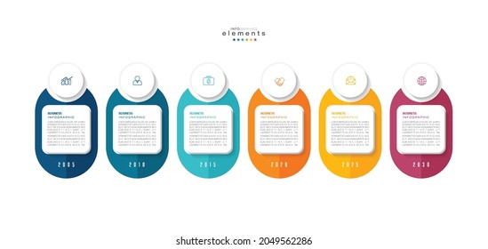 vector illustration Infographic design template with icons and 6 options or steps. Can be used for process, presentations, layout, banner,info graph.