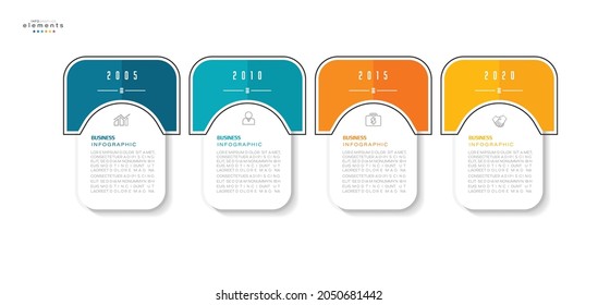 vector illustration Infographic design template with icons and 4 options or steps. Can be used for process, presentations, layout, banner,info graph.