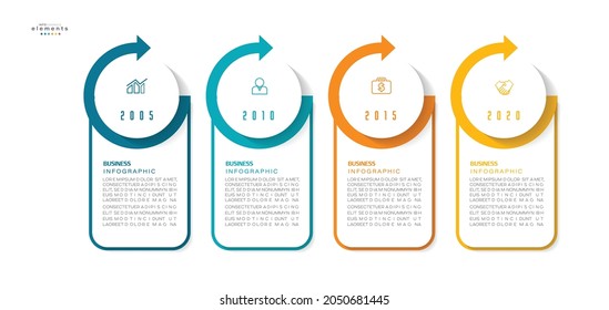 vector illustration Infographic design template with icons and 4 options or steps. Can be used for process, presentations, layout, banner,info graph.