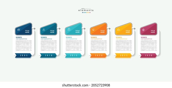 vector illustration Infographic design template with icons and 6 options or steps. Can be used for process, presentations, layout, banner,info graph.