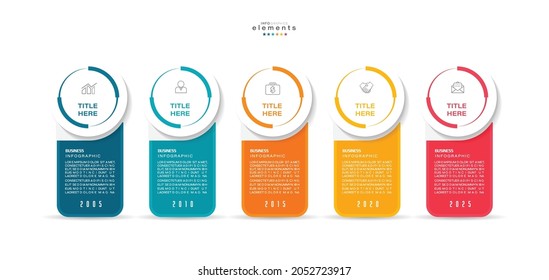 vector illustration Infographic design template with icons and 5 options or steps. Can be used for process, presentations, layout, banner,info graph.