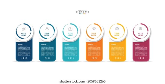 vector illustration Infographic design template with icons and 6 options or steps. Can be used for process, presentations, layout, banner,info graph.