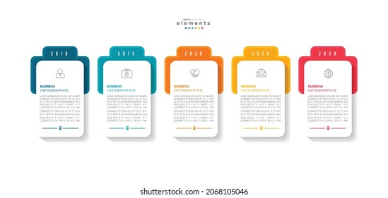 vector illustration Infographic design template with icons and 5 options or steps. Can be used for process, presentations, layout, banner,info graph.
