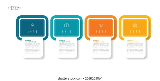vector illustration Infographic design template with icons and 4 options or steps. Can be used for process, presentations, layout, banner,info graph.