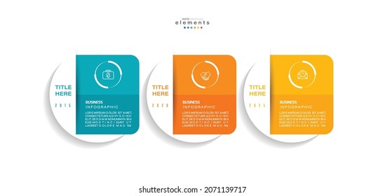 vector illustration Infographic design template with icons and 3 options or steps. Can be used for process, presentations, layout, banner,info graph.