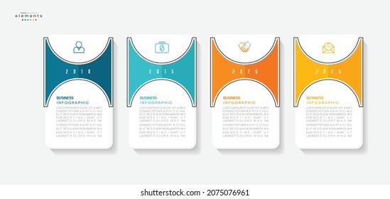 vector illustration Infographic design template with icons and 4 options or steps. Can be used for process, presentations, layout, banner,info graph.