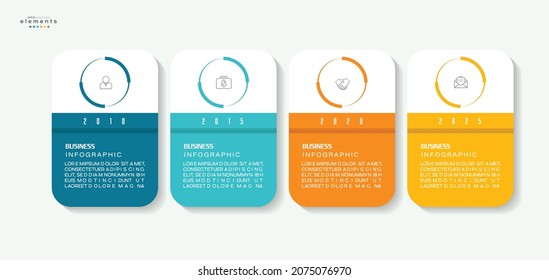 vector illustration Infographic design template with icons and 4 options or steps. Can be used for process, presentations, layout, banner,info graph.