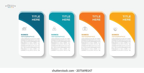 vector illustration Infographic design template with icons and 4 options or steps. Can be used for process, presentations, layout, banner,info graph.