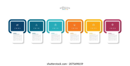 vector illustration Infographic design template with icons and 6 options or steps. Can be used for process, presentations, layout, banner,info graph.